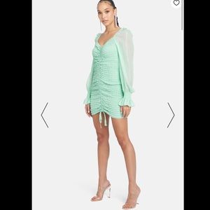 BEBE MINT CHIFFON DRESS